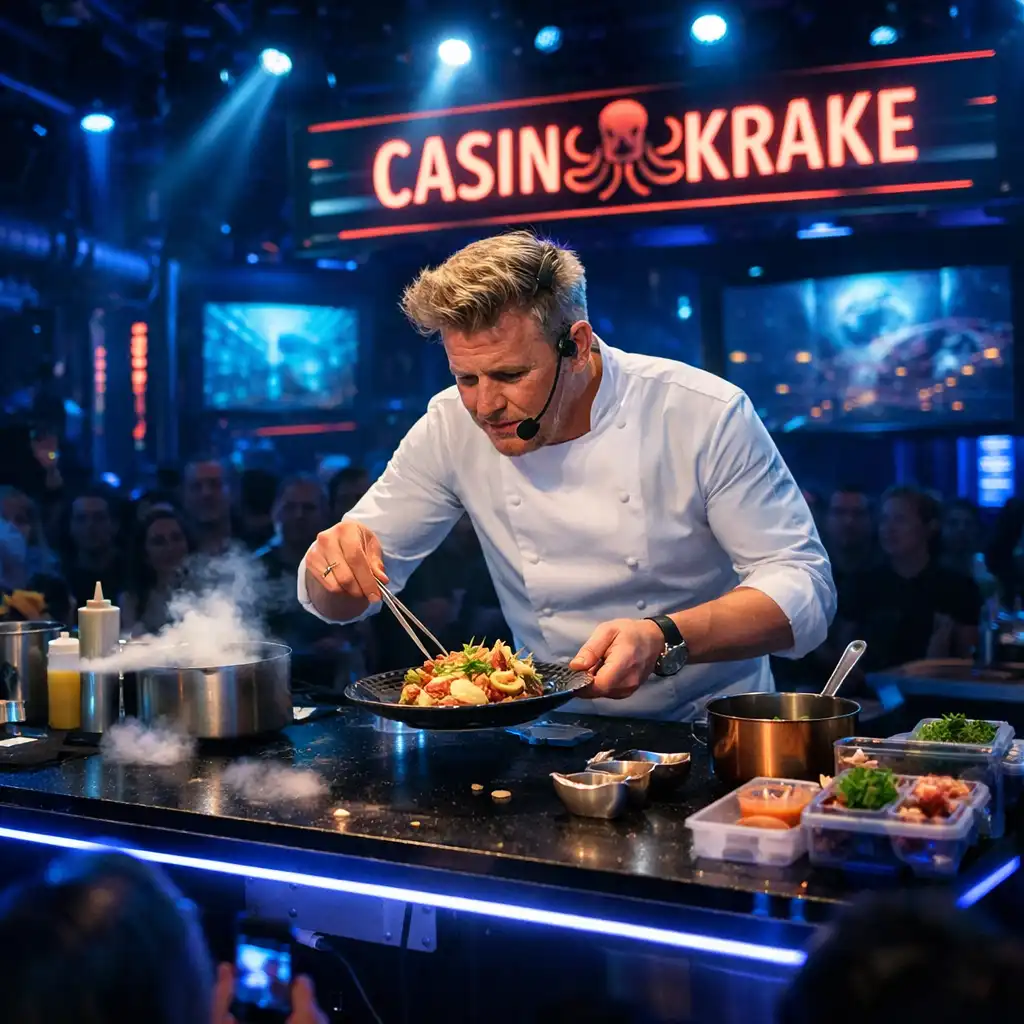 Gostujući chef izvodi molekularni performance u neonski osvijetljenoj kuhinji Casinokrake